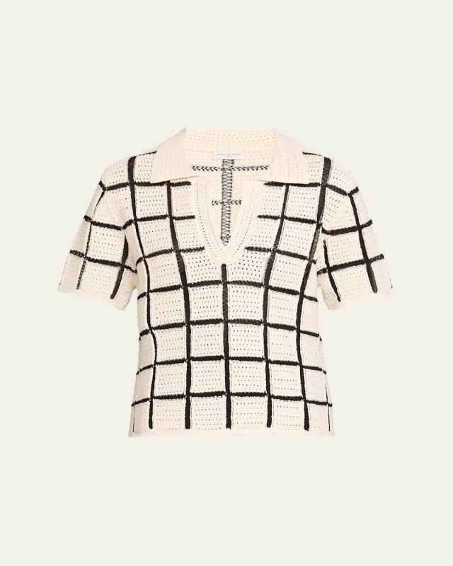 Tiramisu Knit Polo Top